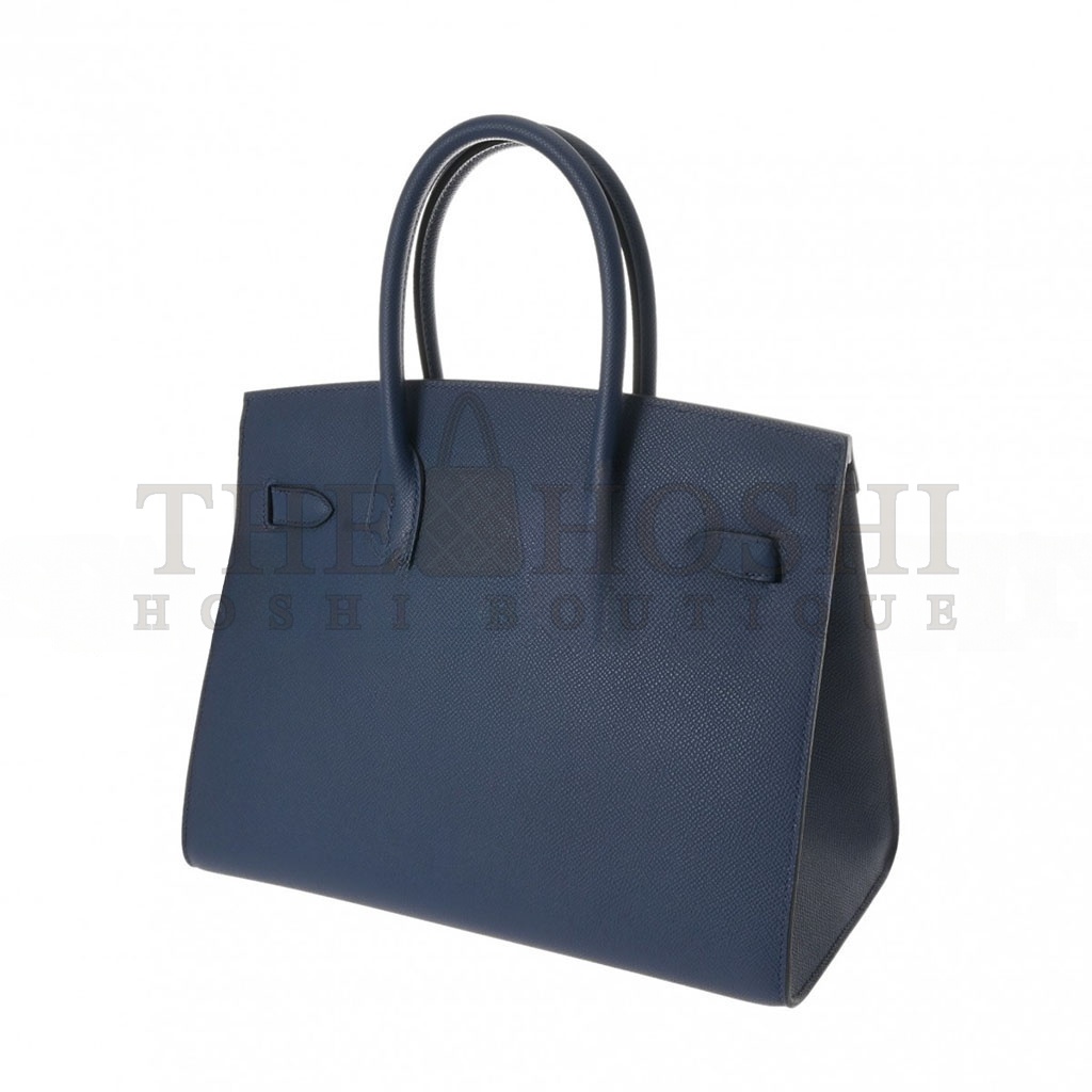 H**me5 BIRKIN 25 EPSOM LEATHER DARK BLUE SILVER BUCKLE BAG H028369CKS4 (25*20*13cm) Master Quality